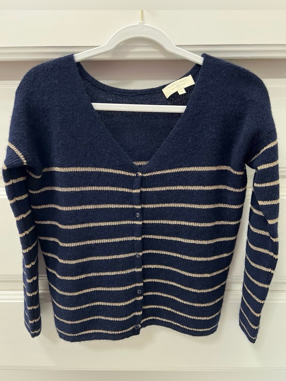 ✨Like New✨ Sezane Barry Cardigan Navy / Gold - Size XXS